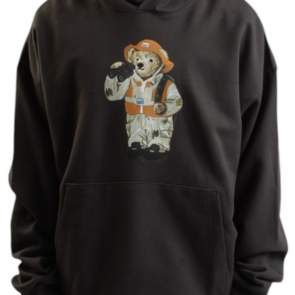 Men's Black Sweater with Bear Design